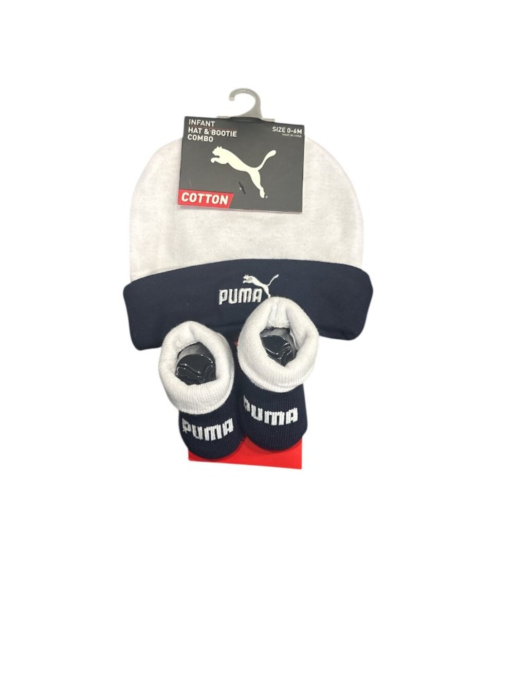 NWT Puma Infant Beanie Hat & Booties Combo Set (0-6M)
